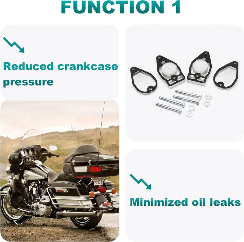 MoKitDora Twin Cam Rocker Box Breather Kit for Harley 1999-2017 Touring Softail Dyna - Image 4